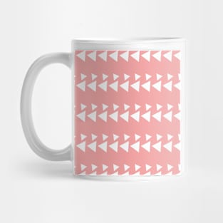 Salmon pink triangles pattern Geometric design Mug